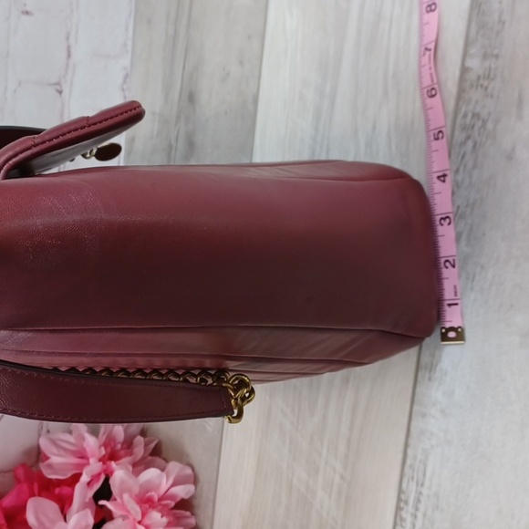 Henri Bendel 712 Zip Tote Laptop Bag  Burgundy - Picture 7 of 17